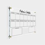 Custom Personal Schedule Planner Calendar - Dry Erase Board, Dry Erase Calendar, Monthly and Weekly Calendar, Transparent Calendar (14"x11", Standard Package)