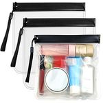 3PCS Clear Travel Toiletry Bags 20*20cm Clear Bags Tsa Approved Liquid Bags Leak Proof Travel Bag Carry On Airport Airline Compliant Bag Portable Travel Fluid Bags Airport Security Travel Liquid Bag