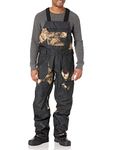 Volcom Men's Roan Bib Overall Snowboard Pant, Bleach Black S3, S