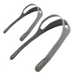 Snugell CPAP Headgear Strap Replacement for Philips Respironics DreamWear Nasal CPAP Mask Gray (2-Pack) - Durable Premium Nylon for Comfort and Adaptability