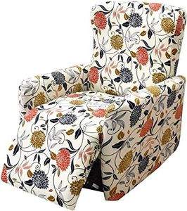 Recliner Stretch Slipcovers 4-Pieces,Printed Sofa Cover 4-Piece Lazy Boy Chair Covers 1Seat Slipcover Furniture Protector Leather Recliner Chair Cover for Rocking Recliner (Color : #23)