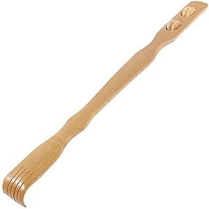 Wooden Bamboo Massager Back Scratcher with Body Stick Roller for Neck/Back/Shoulder Massage Great Gift HTUK