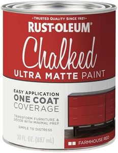 Rust-Oleum 329211 Ultra Matte Interior Chalked Paint 30 oz, 30 Fl Oz (Pack of 1), Farmhouse Red