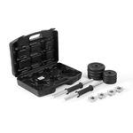 The Cube Club Adjustable Dumbbell 10Kg Cast Iron Powerbells With Anti-Slip Rod Set For Empower Your Fitness|Dumbbells Weights For Exercise Full Body Workout Gym Equipment For Men & Women(Black)