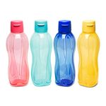 Tupperware Aquasafe 750ml Fliptop Plastic Bottle, 4 Pieces