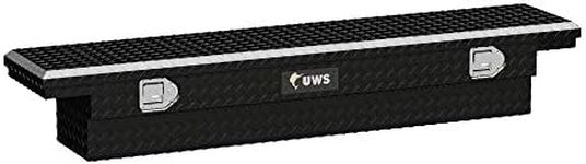 UWS EC10312 63-Inch Gloss Black Heavy-Wall Aluminum Slim Truck Tool Box with Low Profile, RigidCore Lid