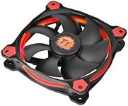 Thermaltake Riing 12 Series High Static Pressure 120mm Circular LED Ring Case/Radiator Fan with Anti-Vibration Mounting System Cooling CL-F038-PL12RE-A Red