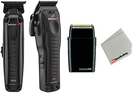 BaByliss LO-PROFX Low Profile Hair Trimmer and Clipper Bundle with Cordless Dual Foil Electric Shaver and Cleaning Cloth