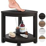 ROHKEX Corner Shower Stool - Waterproof Heavy Duty Shower Bench for Shaving Legs & Inside Shower Use - Sturdy Bathseat for Relaxation - Shower Shelf & Seat - Indoor & Outdoor Easy Assemble