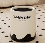 House of Quirk Stylish Trash Can with Rocking Lid, Large Capacity 12-Litre Plastic Kitchen Garbage and Recycling Bin, Waste Organizer Container (Cream Flow)