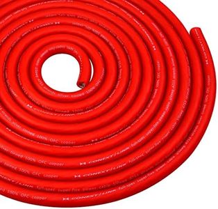 Conext Link 25 FT 1/0 AWG 0 GA Full Gauge Battery Power Cable Ground Wire Frost Red OFC Copper