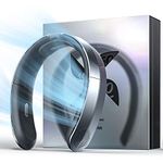 [2023 Flagship] DesertWest Foldable Neck Fan, Innovation - 8-Air Ducts, 360° Cooling,4X Wind Power,16-Hour Battery Life, Portable Hands-Free Foldable Neck Fan for Commute, Travel, Sports - Sleek Black