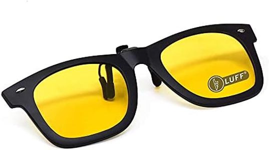 LUFF Polarization Clip-On Occhiali da sole Unisex-Elegante e confortevole clip Flip up occhiali da sole miope per Outdoor/guida/pesca (Night vision)