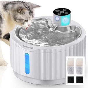 Wireless Cat Water Fountain Cordless, FortuneALL 95oz/2.8L Automatic Pet Water Fountains for Cats Indoor, 4000mAh Battery Operated Cat Drinking Fountain with Motion Sensor, Ultra Quiet Pump, BPA-Free