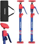 WORKPRO Cabinet Jack Support Pole, 23-3/5" to 45-3/10" Steel Telescopic Quick Support Rod Adjustable 3rd Hand Support System with 154 lbs Capacity for Cabinet Jack, Drywall Jack& Cargo Bars, 2-Pack