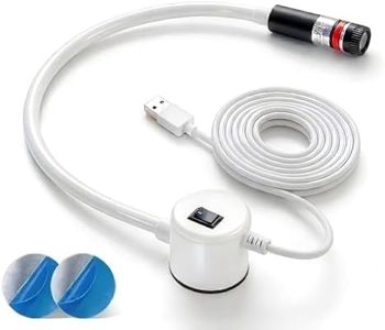 Magnetic Positioning Quilting Light for Sewing Machine & Miter Saw, Sewing Light Guide for Straight Stitching with Red Crosslight Positioning, Plug-in for Quilting Saw & Heat Press (White-USB)
