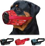 CollarDirect Dog Muzzle - Adjustable Soft Breathable Tribal Nylon Dog Mouth Guard Cover for Small, Medium and Large Dogs, Anti Chewing, Barking & Biting (Pattern 1; L/XL)