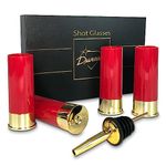 12 Gauge Bullet Shot Glass Gift Set, Bullet Glass with Pourer, Shotgun Shell Shot Glasses Set, Plastic Bullet Shot Glasses, Shot Gun Shell Shape Best Father's Day Gifts For Men, Dad gift, Fathers Day