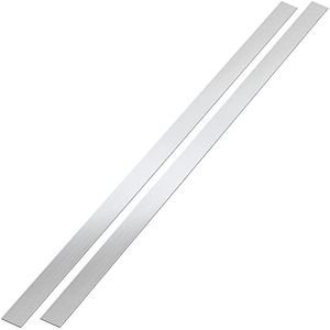 2 Pcs Stainless Steel Trim Strips 304 Brushed Stainless Steel Trim Metal Finishing Sheet Metal Gap Strip Filler Trim for Kitchen Tools (Silver, 1 x 30 Inch)