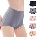 woooyea Womens Cotton Underwear High Waisted Panties Full Coverage Briefs 5PACK, 5p-full Coverage-assorted, 8