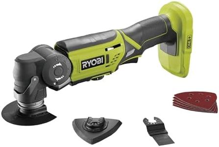 RYOBI Outil Multifonction Oscillant Sans Fil 18V ONE+ R18MT-0 – Système Fixation Rapide, Variateur Vitesse – Idéal Découpe, Ponçage, Grattage – Batterie Non Incluse