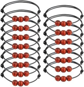 15 Piezas Pulseras de Baloncesto Ajustables, Pulsera Baloncesto, Pulseras Inspiradoras de Equipo, Pulseras de Basquet Regalos, Aficionados del Basquet, Perfectas para Regalos y Temáticas de Deporte