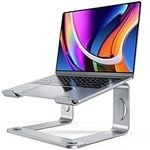 LORYERGO Laptop Stand, Ergonomic Laptop Riser Laptop Mount for Desk, Notebook Stand Compatible with All 10-15.6” Laptops,Silver