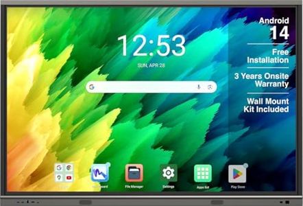 V Vutec Interactive Flat Panel (ADPM) | 8 GB RAM 256 GB ROM | Android 14 | USB, HDMI, VGA, Display Ports | Smart Digital Board Screen Ideal for Teaching, Content Creation & Office Use - 65 Inches