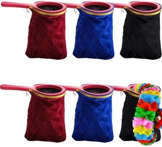 DEAYOU 6 Pack Magic Prop Change Bag with Zipper, Make it Appear or Disappear Magic Trick Bag, Classic Vanishing Effect Magic Accessories for Stage Performance, Magician, Beginner, Adult, Boy, Girl