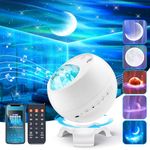 PIKOY Star Projector Galaxy Projector,164 Modes Moon Northern Lights Projector,White Noise+Bluetooth Star Projector Night Light Projector,Remote Aurora Projector Light for Kids Projector,Mood Lighting