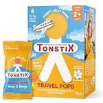 TONSTIX Travel Pops with Ginger L-Theanine - Soothing Comfort for Ear Popping, Travel Sickness, and Calming - Vitamin Lollipops for Kids, Suitable for 2+ Years (Pack of 6)