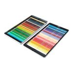 Amazon Basics Coloured Pencils in Tin Box, Pack of 72 - Assorted Colours