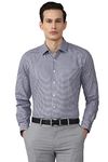 Van Heusen Men's Cotton Slim Fit Shirt (VHSFFSLB293543_Navy 39)