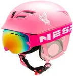 Kids Ski Helmet Snowboard Helmet for Youth and Toddler w/Matching Goggles Age 2-6 Years and 5-12 Years ASTM Certified (Pink+Goggles, 20-22in/5-12 Year)