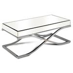 HOMES: Inside + Out Homes Luxy Mirror Panel Coffee Table, Chrome