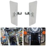 Leg Wind Deflector, PSLER Motorcycle Front Fork Wind Deflectors with Brackets for VT1100C2 Shadow Sabre, VN1500D Vulcan Classic, VL1500 Boulevard, XV1600 Road Star Classic, Clear