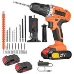 MLD 21v Cordless Drill With Combo Jig saw Attachment for drill machine,cordless,screwdriver machines 24pcs Accessories Tool Kit set JRE-111 (21v/1324 Rpm/Multicolor)