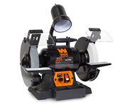 WEN BG4280 5-Amp 8-Inch Variable Speed Bench Grinder with Flexible Work Light, Black,Orange