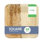 Clazkit 50 Pack Areca Square Deep Bowl| Like Wooden Bamboo | Eco Friendly, Biodegradable, Use and Throw Small Dona | for Serving Pasta, Soup & Snacks | Birthday, Wedding & Party (4"X 4")