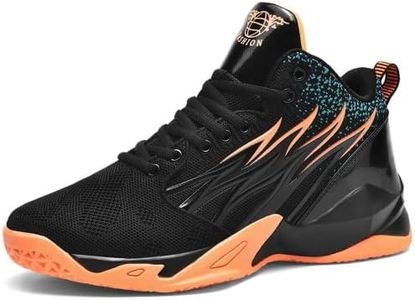rongfenghuang New Men's Sneakers Running Shoes Basketball Shoes Outdoor Shoes Fashion Sneakers, Black-yellow, 10