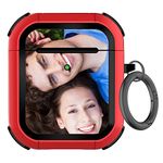 SHUMEI Personalized Case Compatible with AirPods, Custom Name Sturdy Shockproof Protective Case Gift,for Airpods 1&2 Cover, with Keychain (Custom Photo)