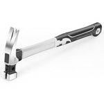 Nikou Claw Hammer, Framing Hammer, Rip Claw Heavy Duty Magnetic 13oz Square Head Hammer Automatic Steel Nail Woodworking Striking Tools for Industry, Fiber + Carbon Steel