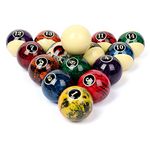 BEKZILY Professional Pool Balls/Billiard Balls Set Complete 16 Balls for Pool Tables (White)