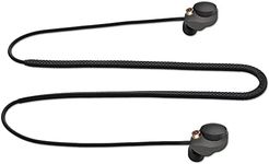 kwmobile Strap Compatible with Sony WF-1000XM4 - Silicone Cord Holder for Wireless Earphones - Black