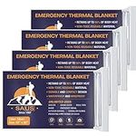 SAUS Emergency Blankets, Foil Space Thermal Blanket for Outdoor Sport, Camping, Mylar Survival Equipment First Aid Bag Kit