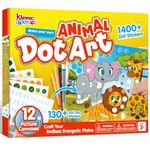 Klever Kits Dot Art Activity,Dot It Animals,No Mess Sticker Art for Kids,Arts and Crafts Kits,DIY Activity Gifts for Kids Ages 3 4 5 6 7,Airplane Travel Activities for Boys & Girls