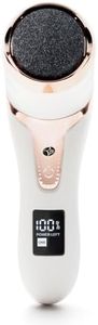 Rio Go Smooth Electric Foot File Hard Skin Remover with Vacuum Action, Professional Spa Pedi Callus Remover for Dead Skin or Dry Skin, USB Rechargeable with 3 Coarse Grit Heads & IPX6 Water Resistant