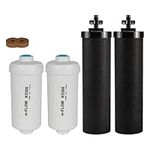 4 pcs Water Filter Replacement for Berkey BB9-2 Black Filters & PF-2 Fluoride Filters Compatible with Berkey Gravity Filter System