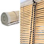 MALKAS BOUTIQUE Bamboo Curtain - Roll up Bamboo Curtain/Blinds/Chicks with Sun,Dust,Privacy & Cold Protection for Window,Door,Hut Screen,Dhaba,Restaurant,Hotel