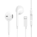 Lightning Headphones[Apple MFi Certified] Wired iPhone Earphones In-Ear iPhone Headphones(Built-in Microphone & Volume Control) Earbuds Compatible with iPhone 14/14Plus/13ProMax/12Pro/11/X/XS/XR/7